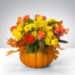 Floral Arrangement in Pumpkin Vase