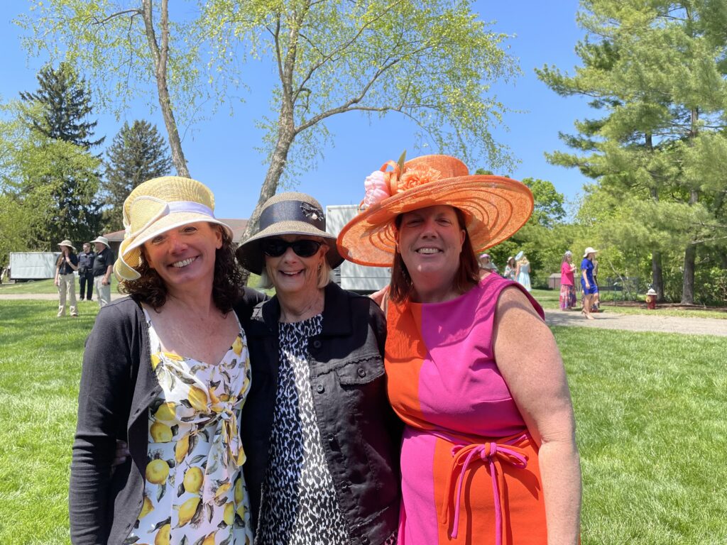 2025 Hat Day Chairs, Erin Shannon, Maryann Kelley, and Meg Kelley